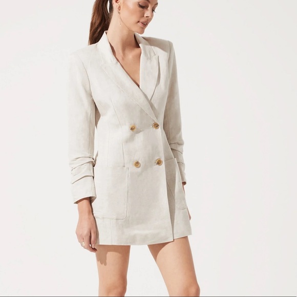 Astr Jackets & Blazers - ASTR LINEN BLAZER DRESS